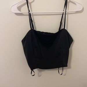 Cute black silk crop.